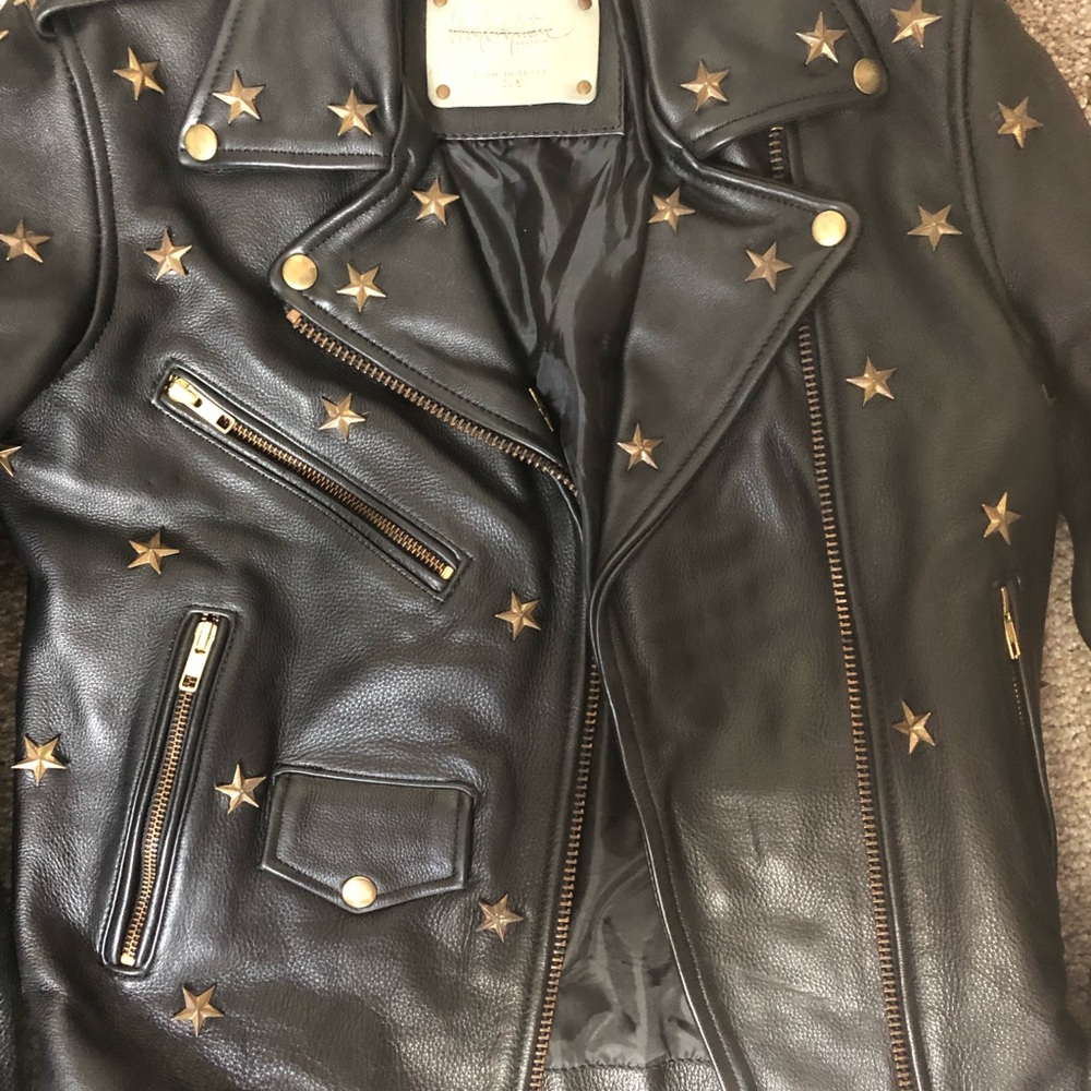 NWOT Understated ReaL Leather Jacket. Free People